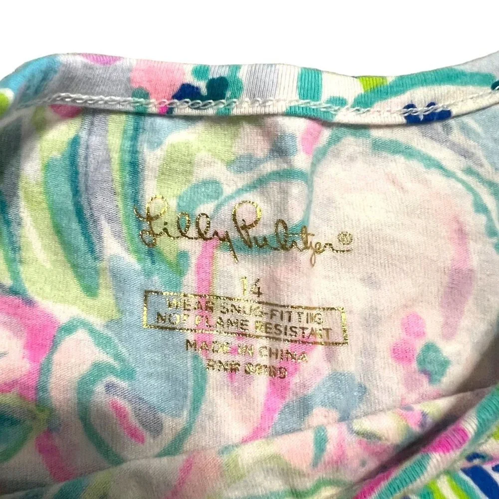 Lilly Pulitzer Sz 14 Lilly's Favorite Things Pajamas